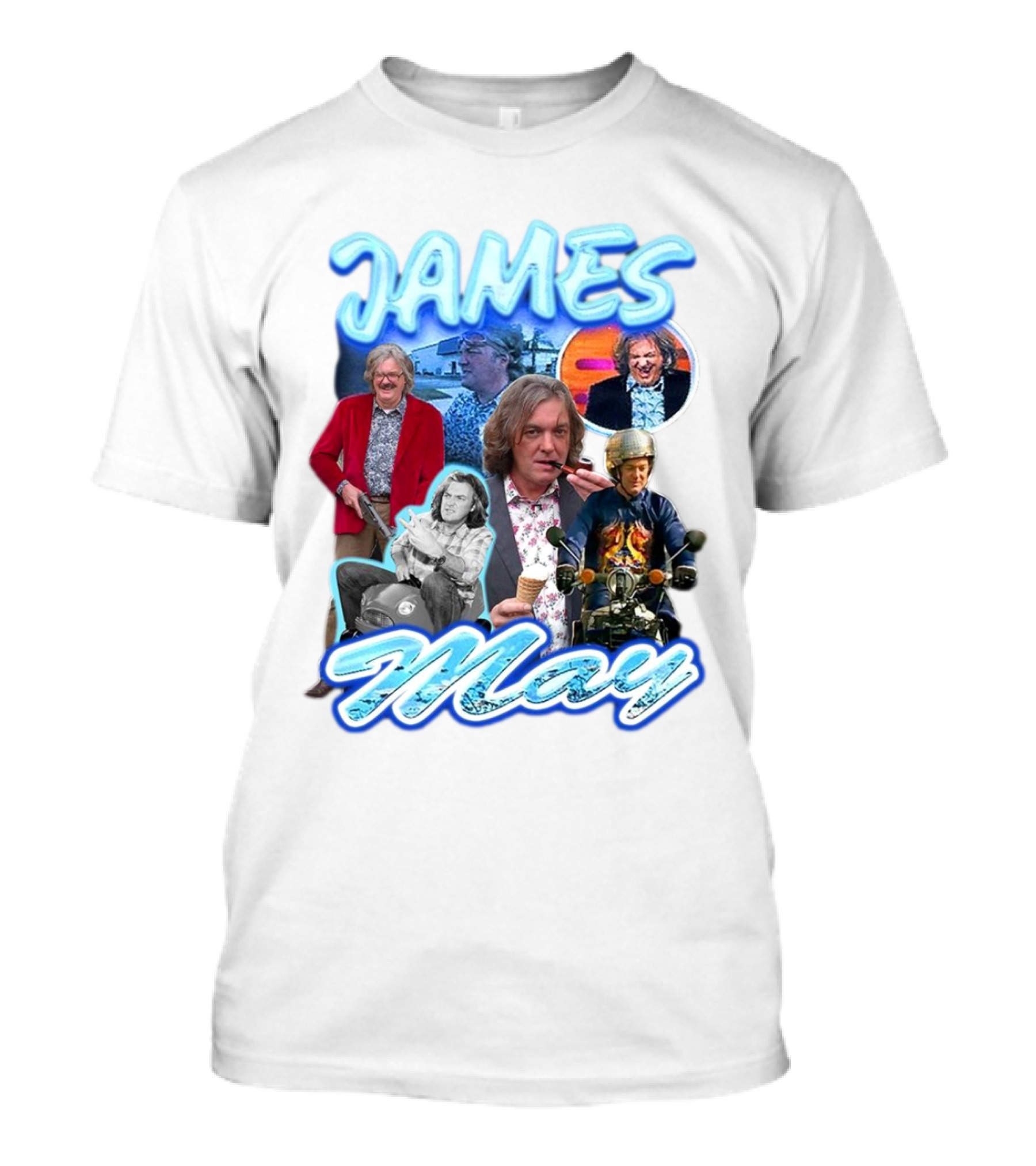 James May Vintage Ice Cream Motorbike Collage T-Shirt