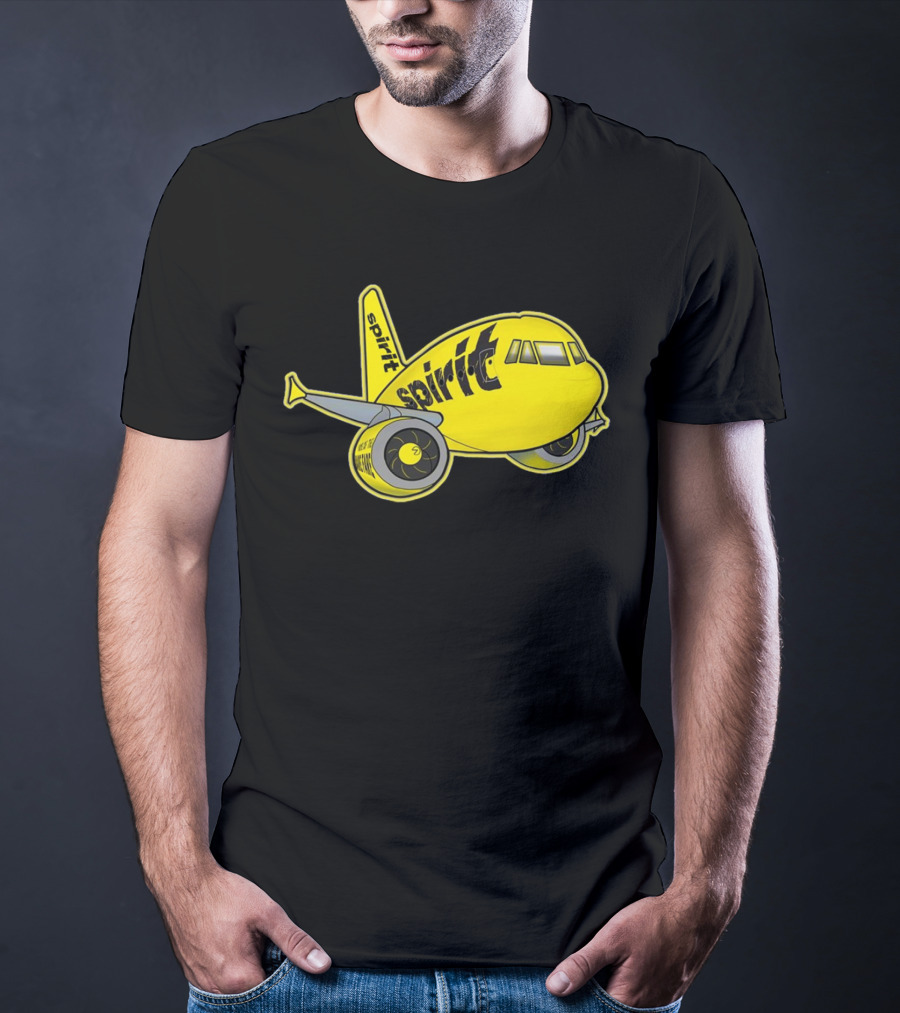 Spirit Airlines Airbus Cartoon Airplane T-Shirt