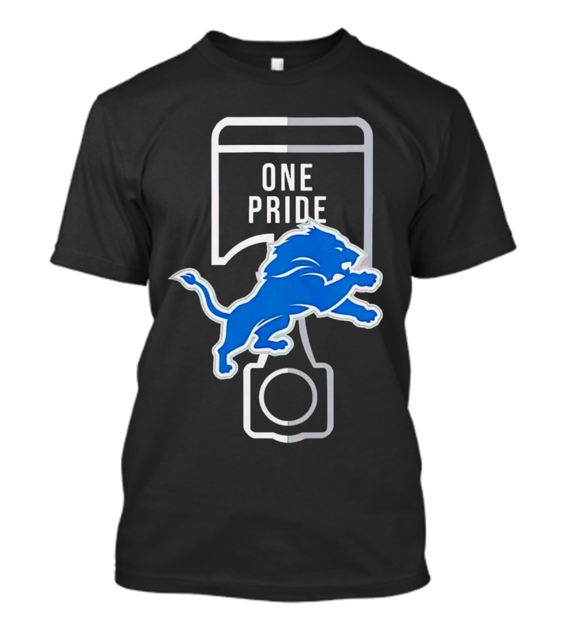 Detroit Lions One Pride Blue Lion T-Shirt