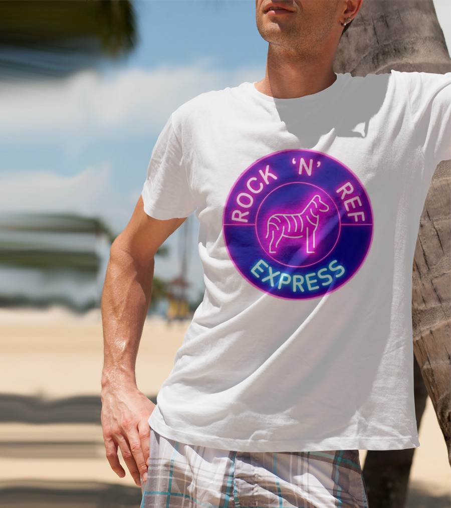 Rock 'N' Ref Express Jesse Beeler Tag Neon Zebra T-Shirt