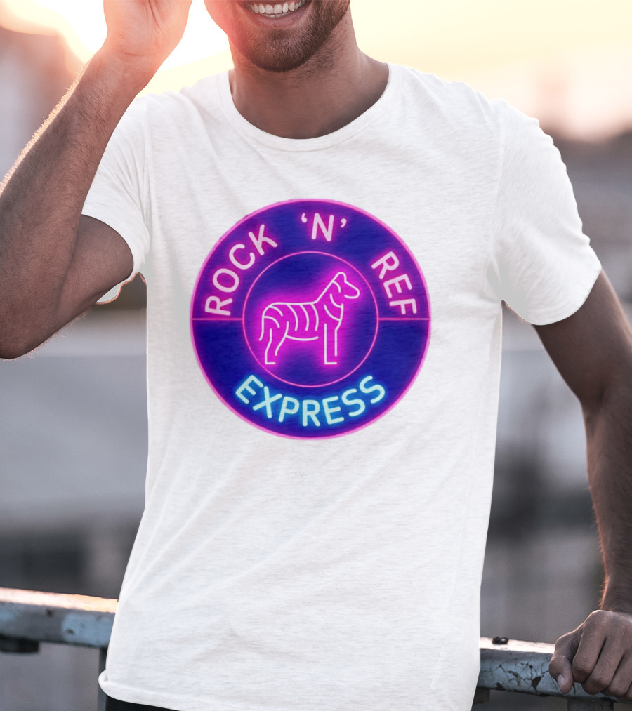 Rock 'N' Ref Express Jesse Beeler Tag Neon Zebra T-Shirt