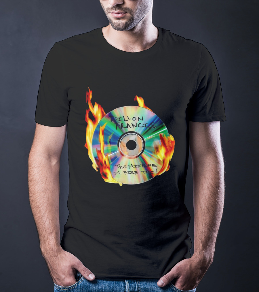 Dillon Francis This Mixtape Is Fire Too CD Flames T-Shirt