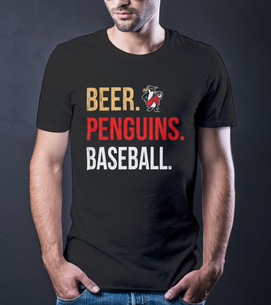 Beer Penguins Baseball 108 Stitches T-Shirt