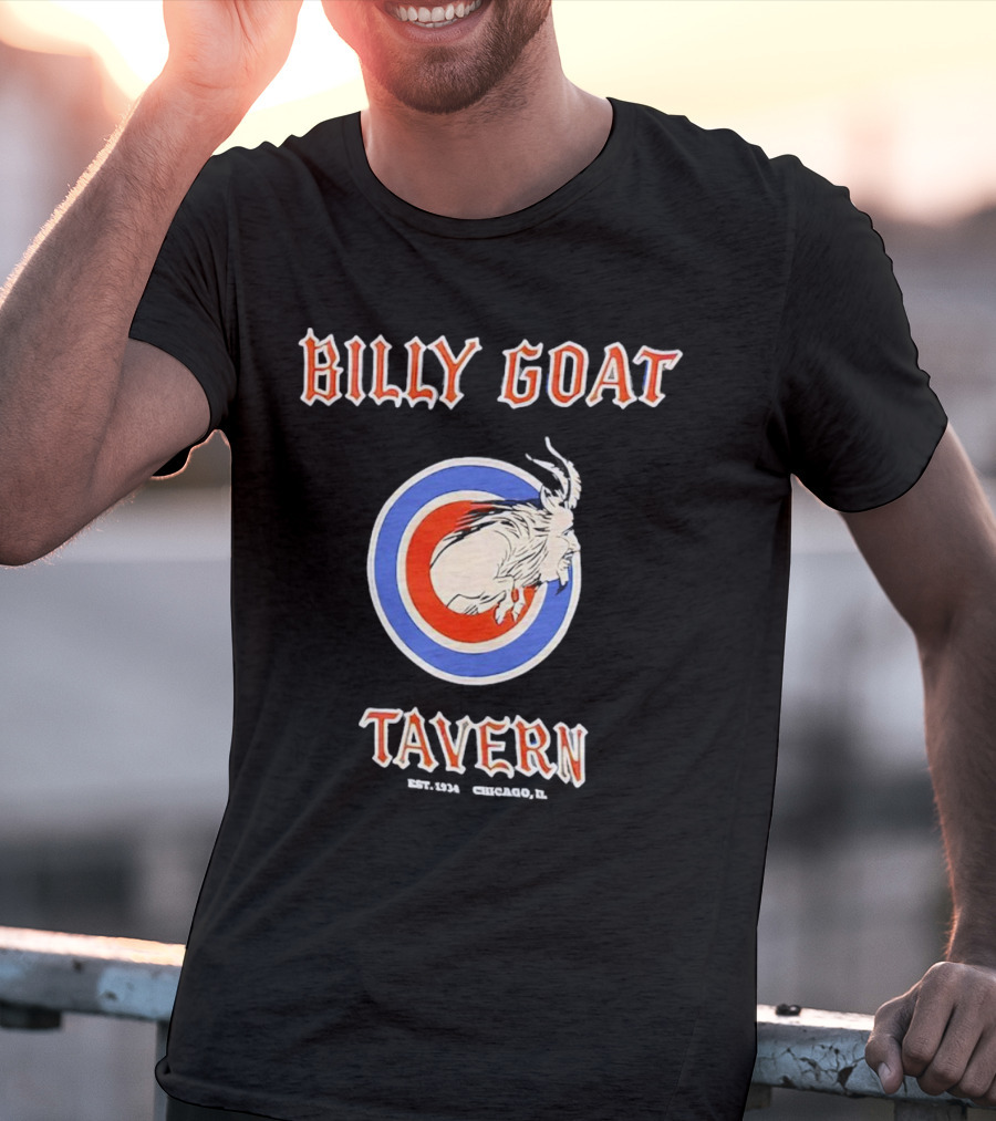 Billy Goat Tavern Chicago Est. 1934 Goat Circle Emblem T-Shirt