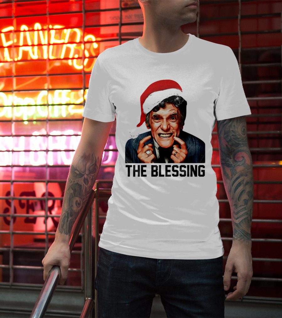 The Blessing Uncle Lewis Christmas Vacation Santa Hat T-Shirt