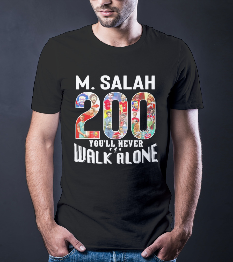M Salah 200 You'll Never Walk Alone Football T-Shirt