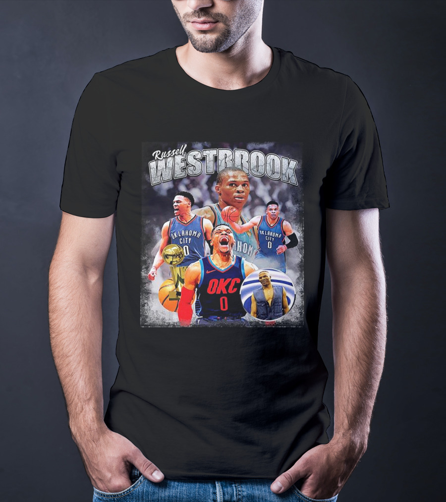 Russell Westbrook Oklahoma City Thunder NBA Vintage 80s Champion T-Shirt