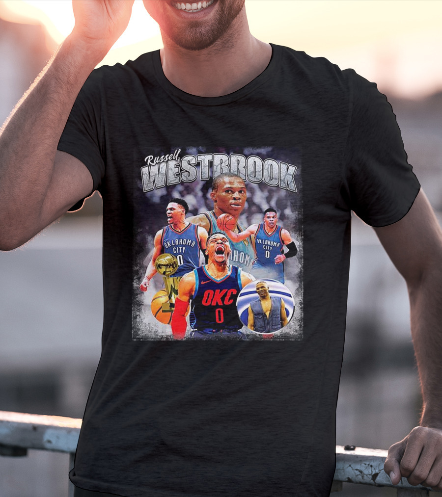 Russell Westbrook Oklahoma City Thunder NBA Vintage 80s Champion T-Shirt