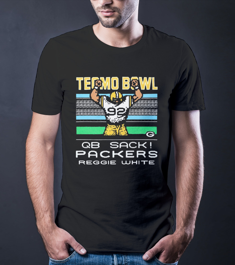 Tecmo Bowl QB Sack Packers Reggie White 92 T-Shirt