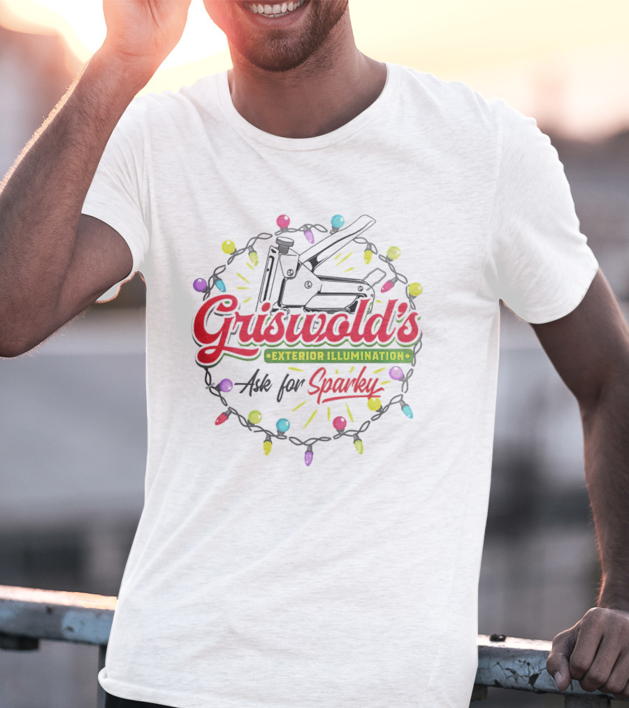 Griswold's Exterior Illumination Ask For Sparky Christmas Lights Iconic Comedy Reference T-Shirt