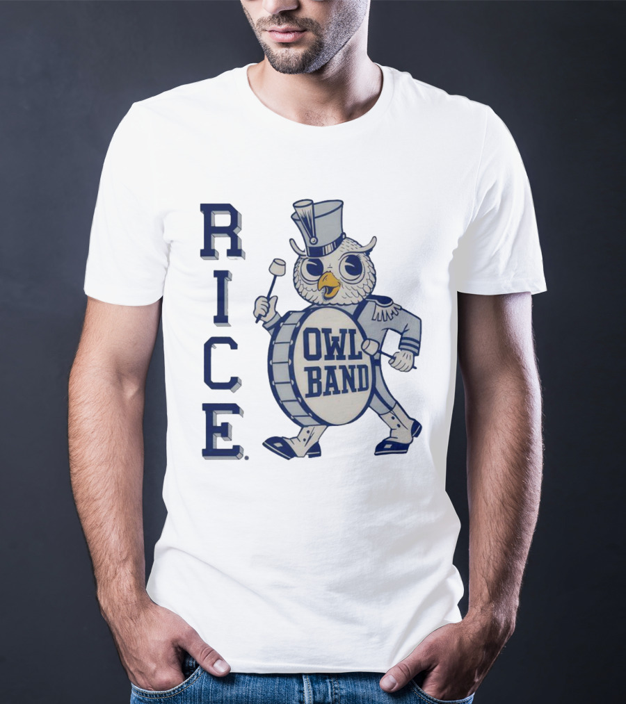 Rice Owl Band Drum Major Vintage T-Shirt