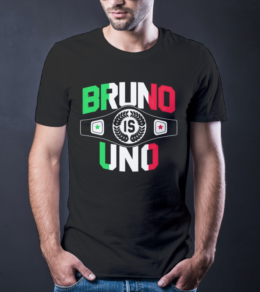 Bruno Is Uno Champion Belt Italian Colors T-Shirt