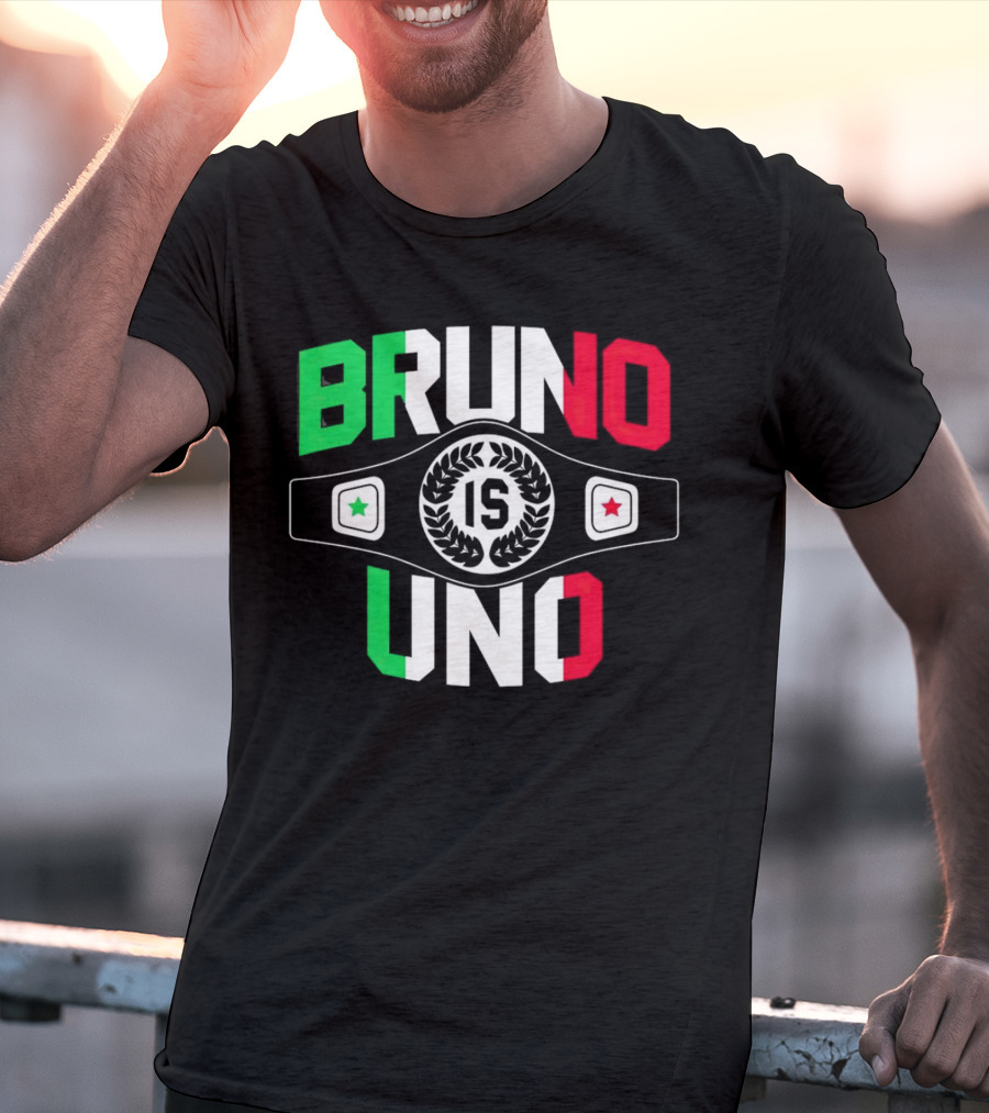 Bruno Is Uno Champion Belt Italian Colors T-Shirt