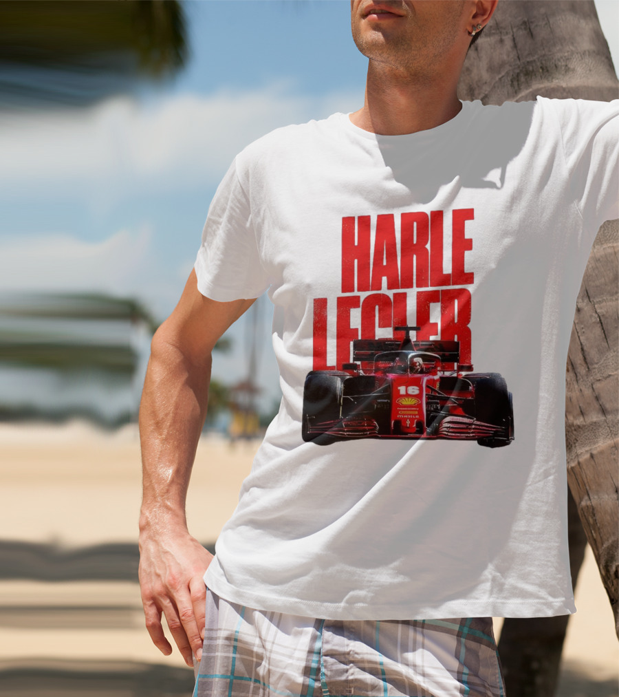 Groovy Ferrari Charles Leclerc Formula 1 Car 16 Racing Legend T-Shirt