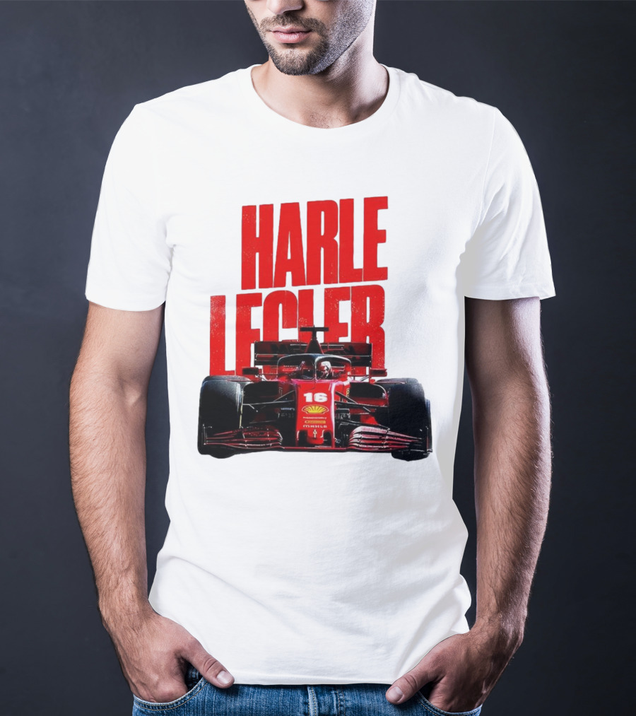 Groovy Ferrari Charles Leclerc Formula 1 Car 16 Racing Legend T-Shirt