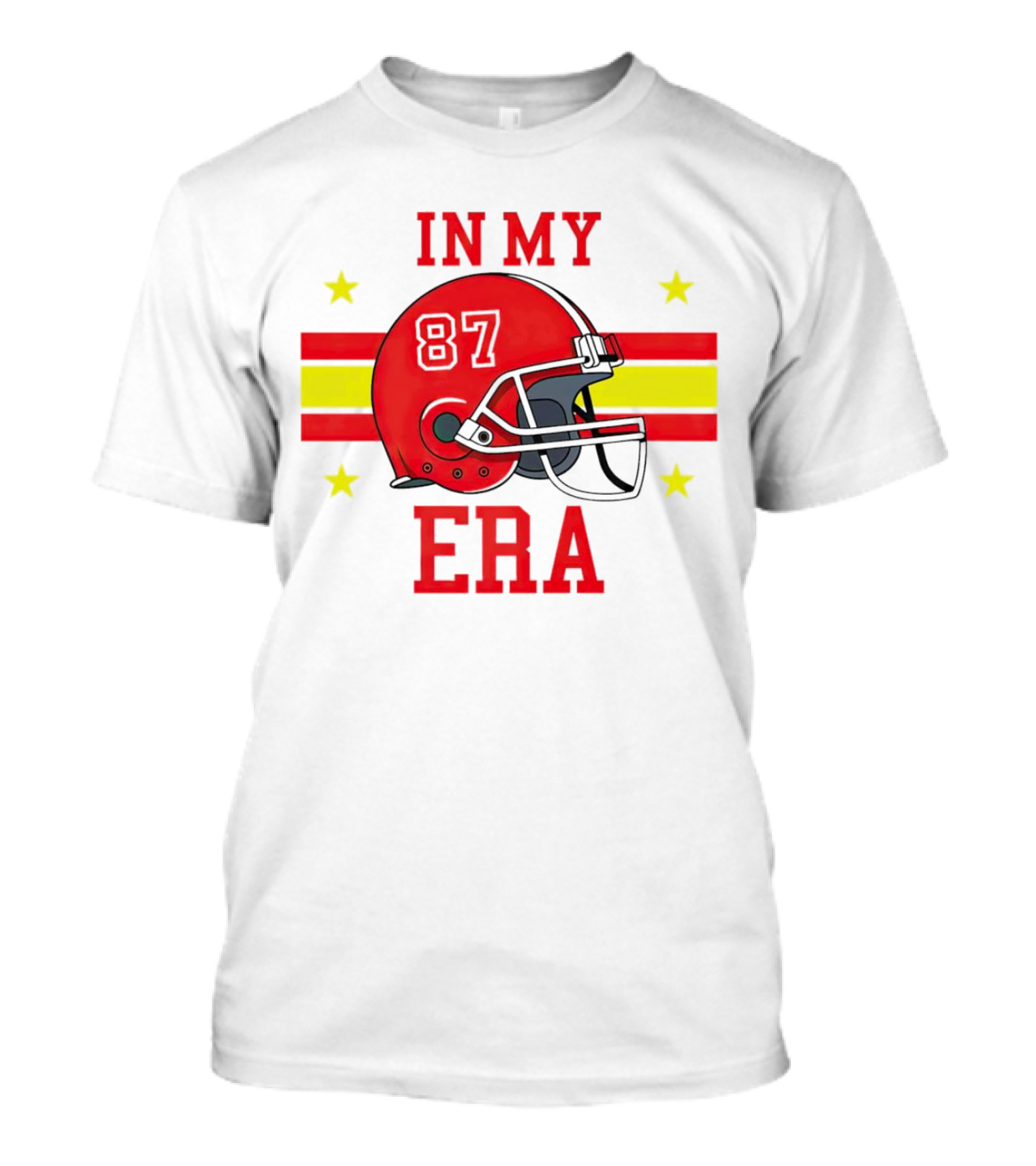 In My 87 Era Kansas City Chiefs Football Lovers Helmet Stars T-Shirt