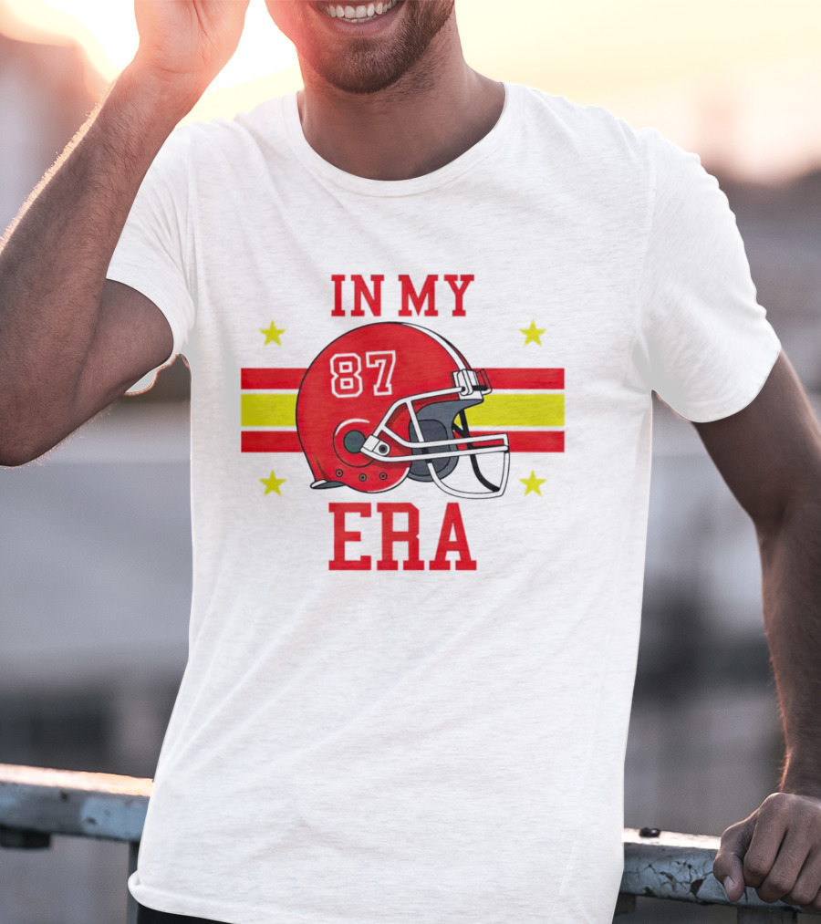 In My 87 Era Kansas City Chiefs Football Lovers Helmet Stars T-Shirt