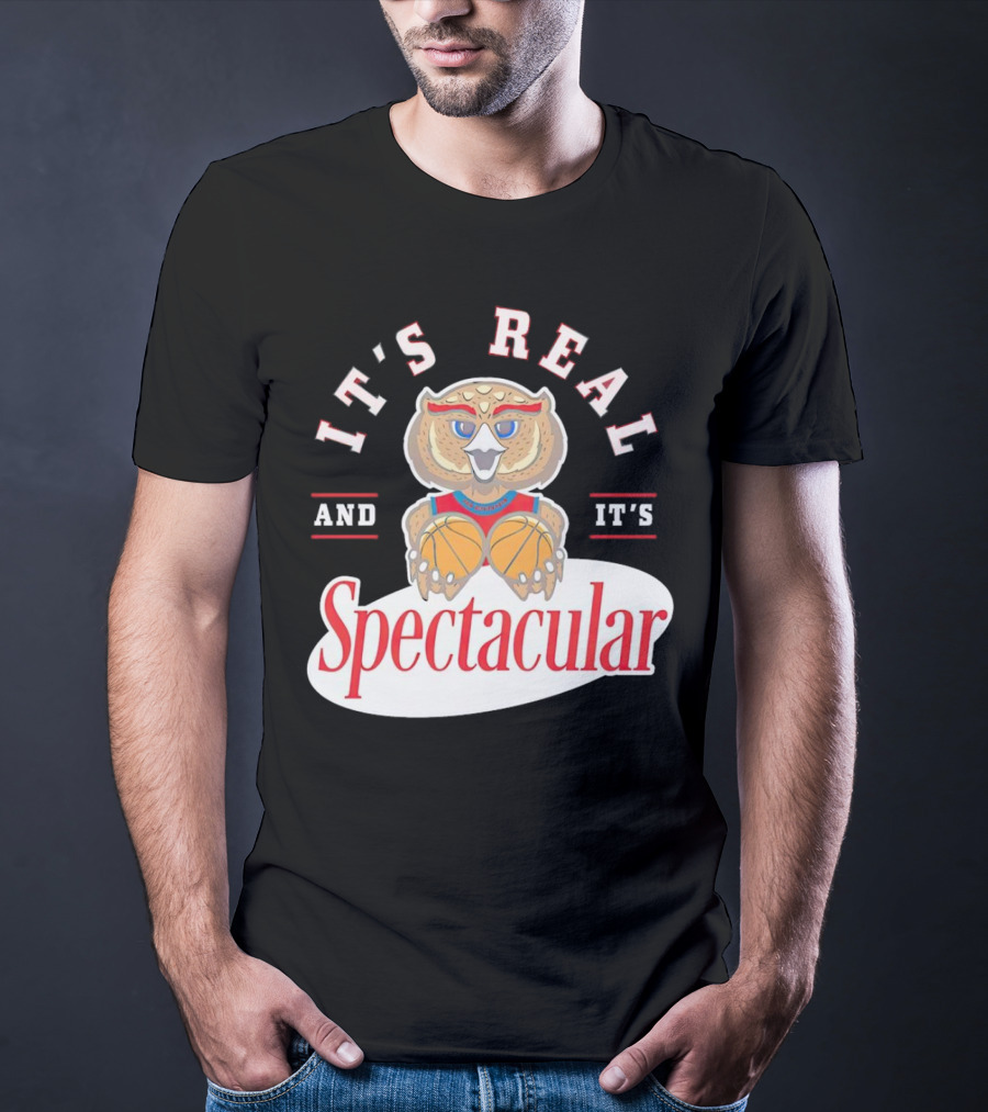 IT'S REAL AND IT'S SPECTACULAR BASKETBALL OWL WITH HOOP EYES T-Shirt