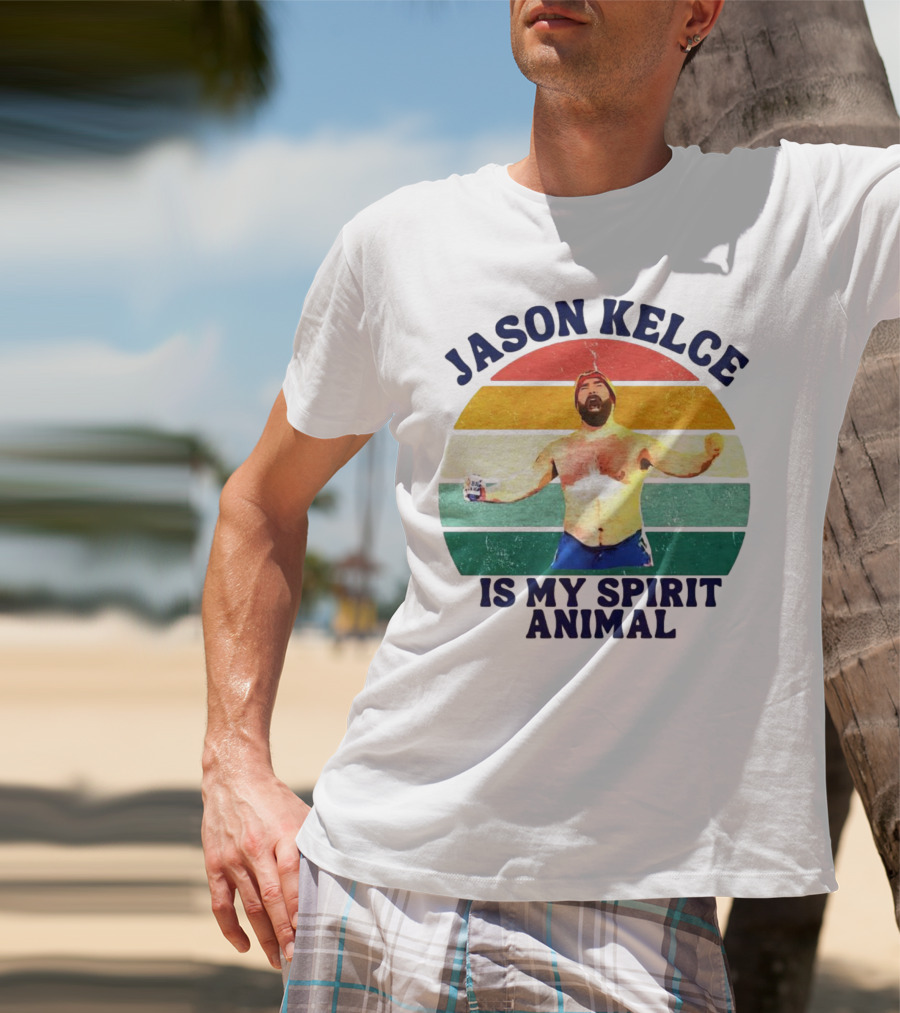 Jason Kelce Is My Spirit Animal Vintage Retro T-Shirt