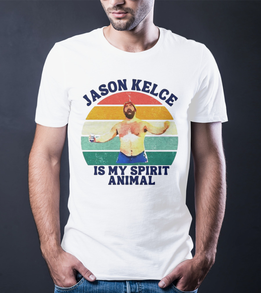 Jason Kelce Is My Spirit Animal Vintage Retro T-Shirt