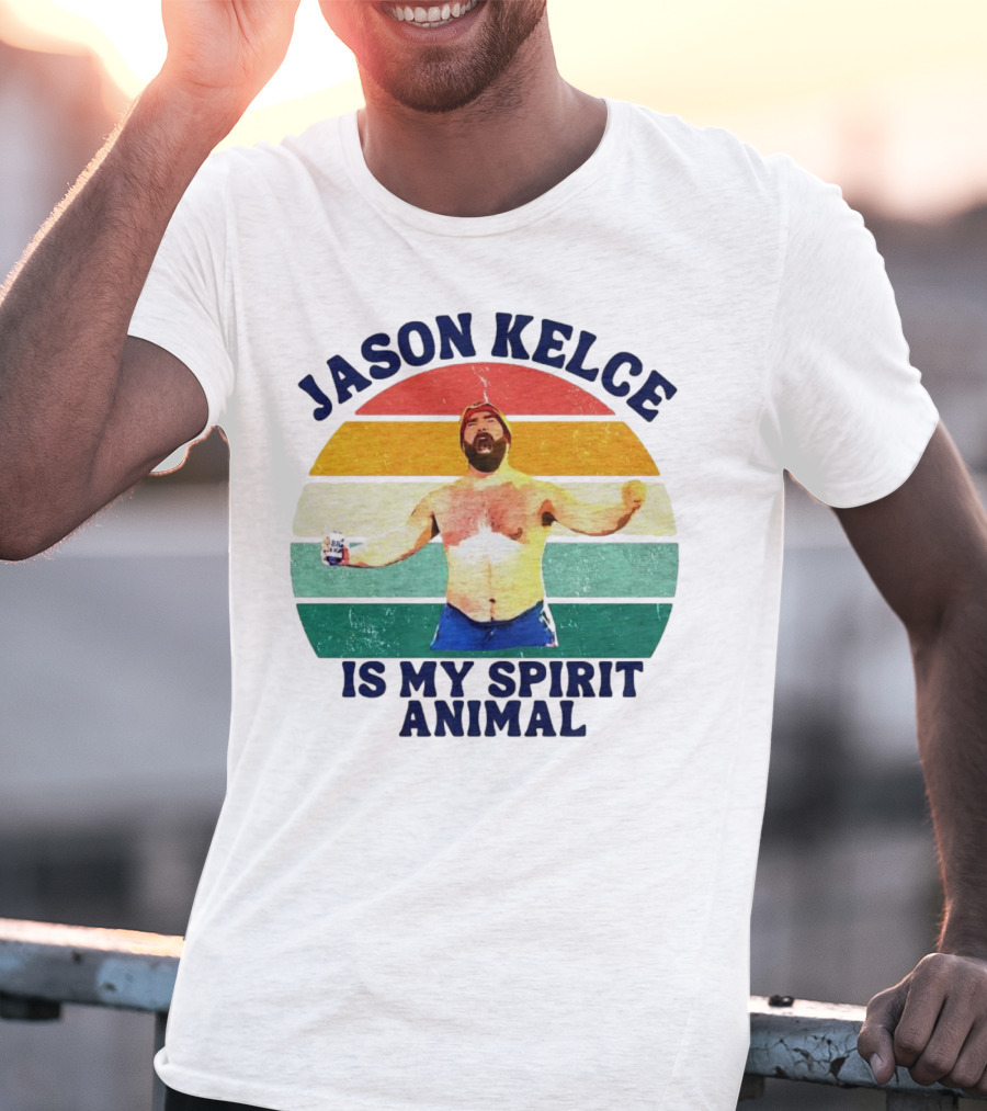 Jason Kelce Is My Spirit Animal Vintage Retro T-Shirt