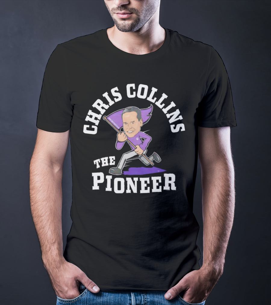 Chris Collins The Pioneer With Northwestern Flag T-Shirt