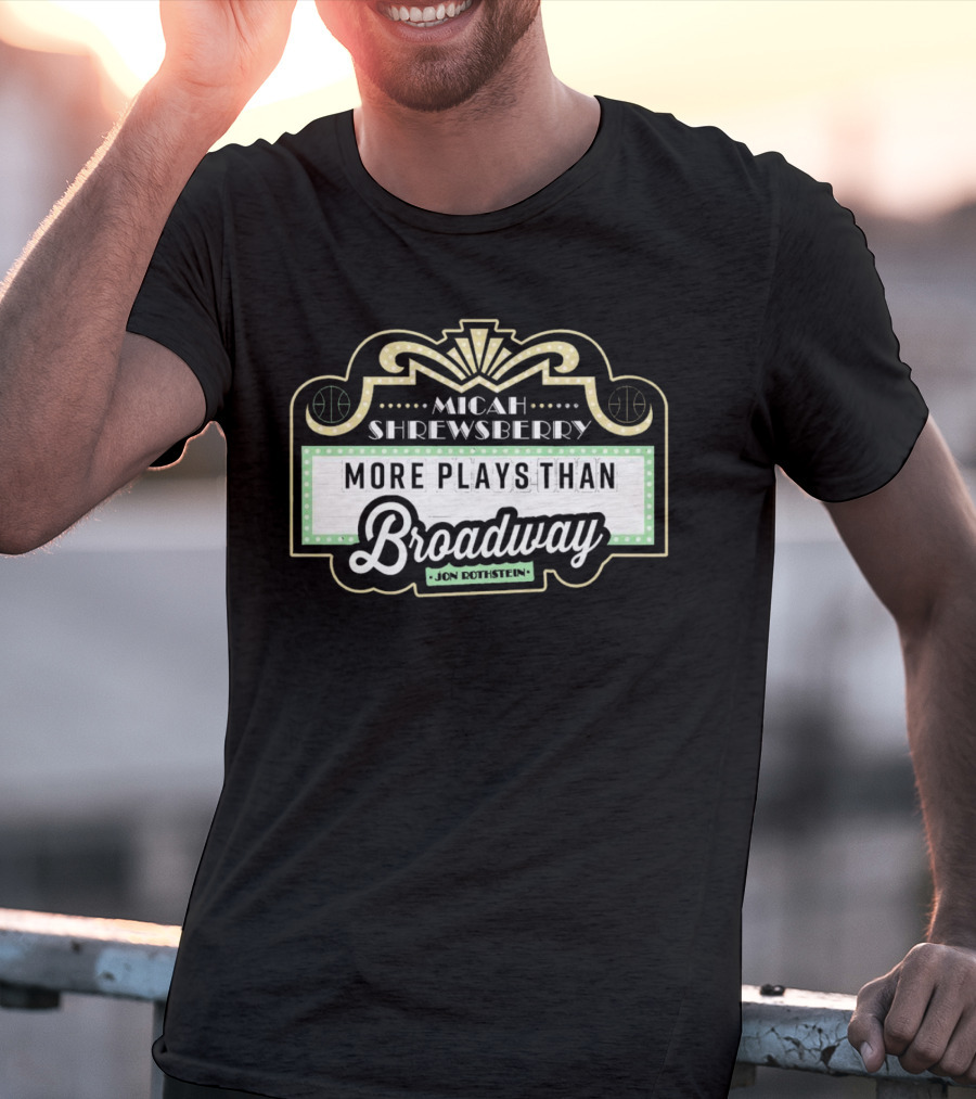 Micah Shrewsberry More Plays Than Broadway Jon Rothstein T-Shirt