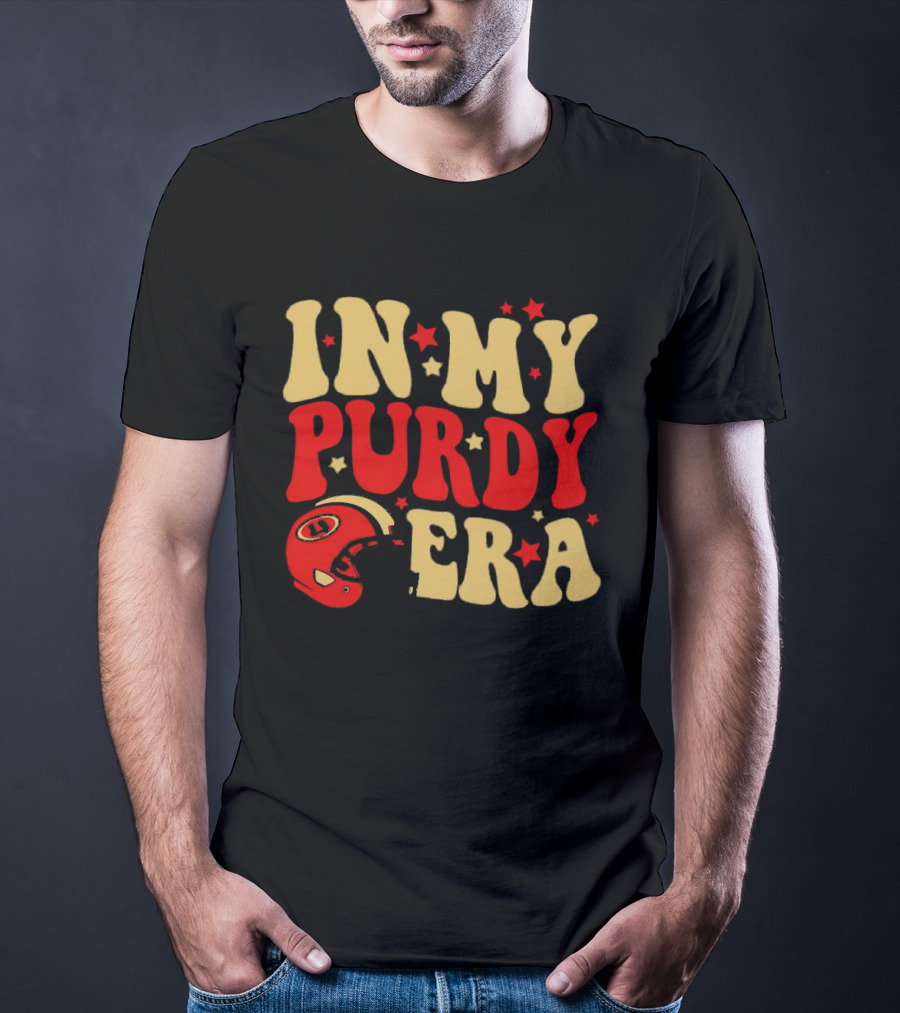 San Francisco 49ers In My Purdy Era Football Helmet Stars T-Shirt