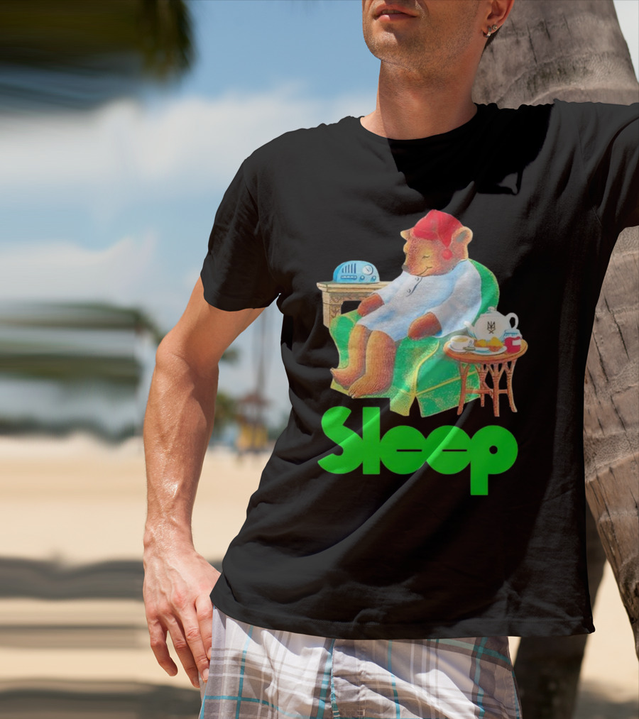 Sleep Tea Bear Radio Chair Cozy Time T-Shirt