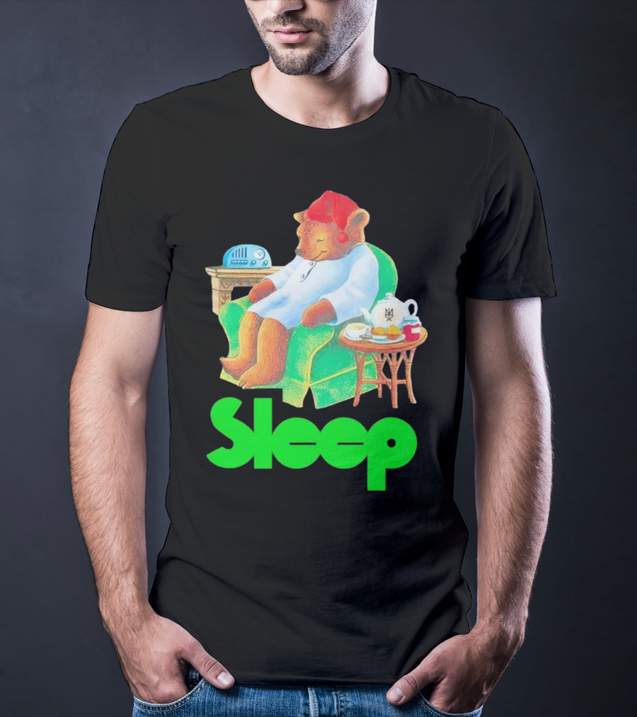 Sleep Tea Bear Radio Chair Cozy Time T-Shirt