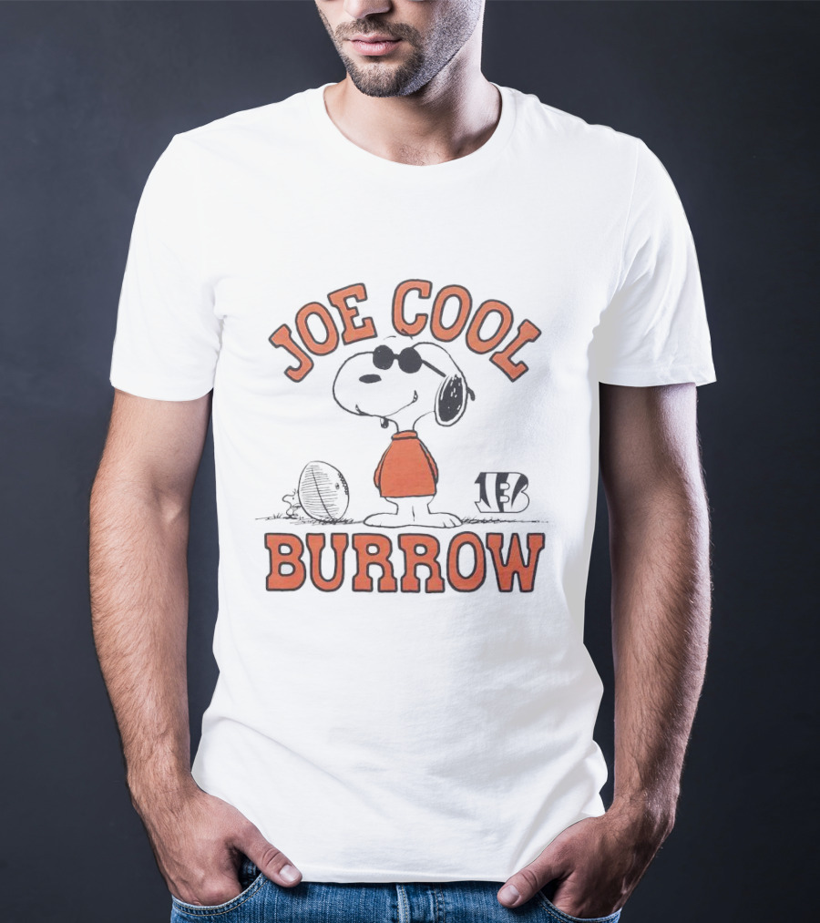 Joe Cool Snoopy Burrow Bengals Football T-Shirt