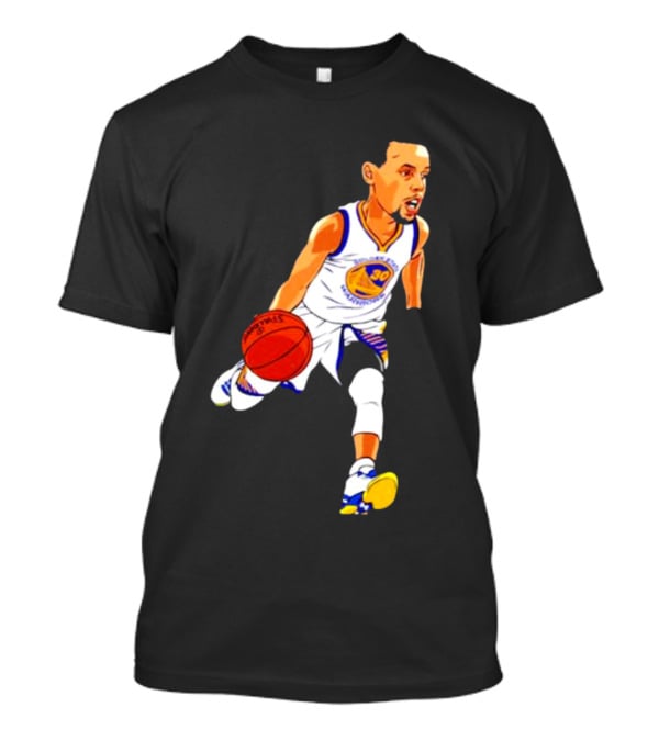 Steph Curry Oakland Basketball Cartoon Golden State Warriors T-Shirt
