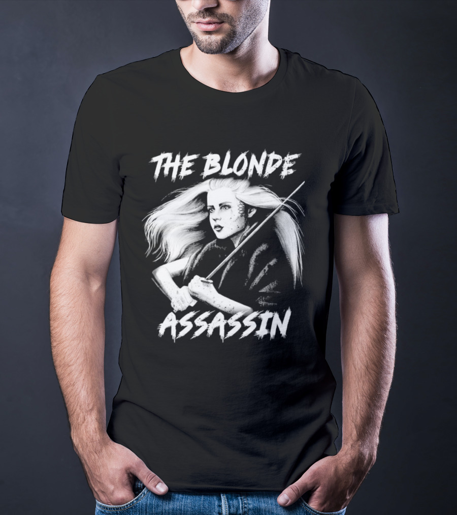 THE BLONDE ASSASSIN SWORD-WIELDING WARRIOR T-Shirt