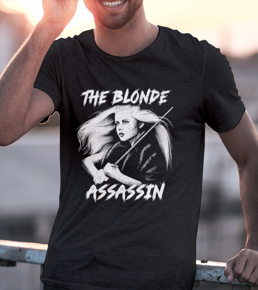 THE BLONDE ASSASSIN SWORD-WIELDING WARRIOR T-Shirt