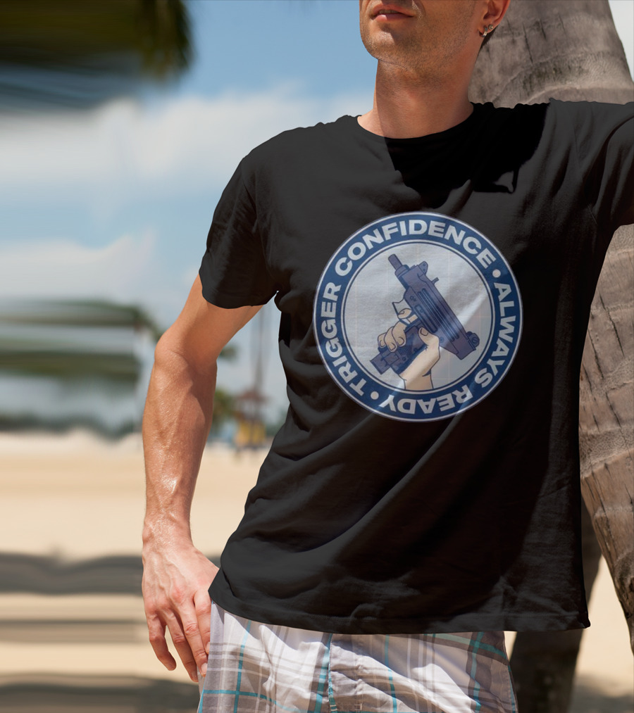 Fudd Busters Trigger Confidence Always Ready Handgun Emblem T-Shirt