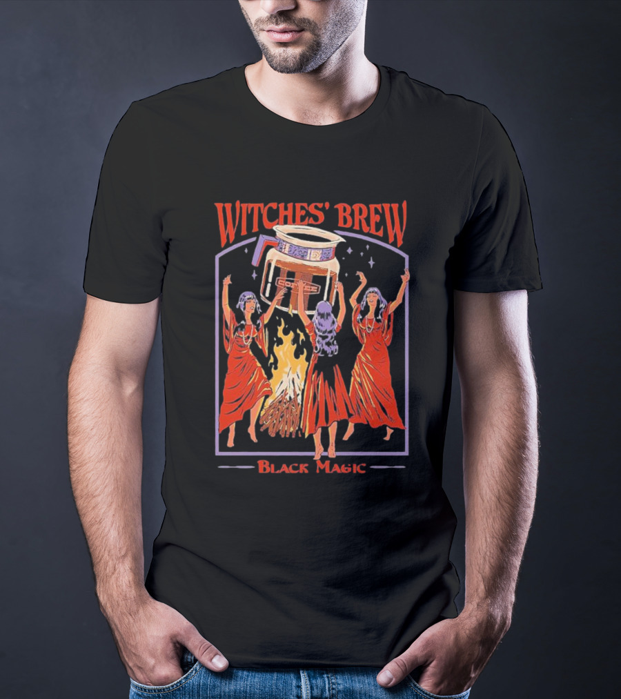 Witches’ Brew Black Magic Ritual Dance Around Cauldron T-Shirt