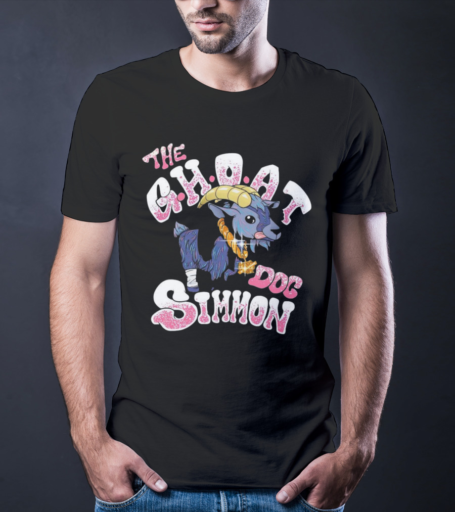 The Ghoat Dog Simmon Goat Cartoon With Gold Chain T-Shirt