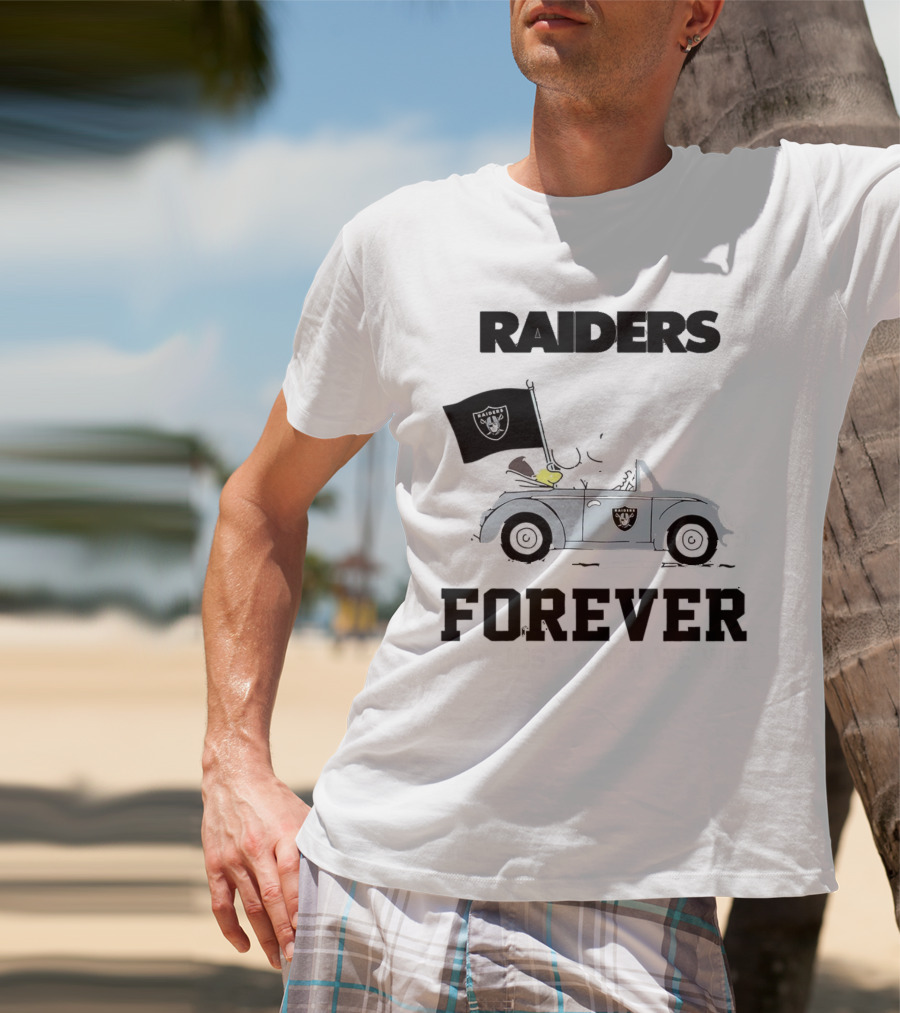 Raiders Forever Not Just When We Win Snoopy Woodstock Car T-Shirt