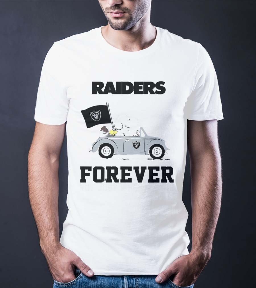 Raiders Forever Not Just When We Win Snoopy Woodstock Car T-Shirt