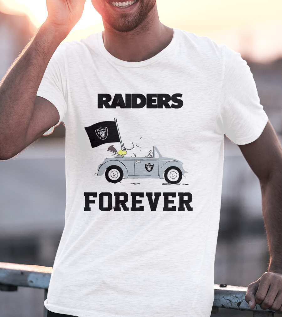 Raiders Forever Not Just When We Win Snoopy Woodstock Car T-Shirt