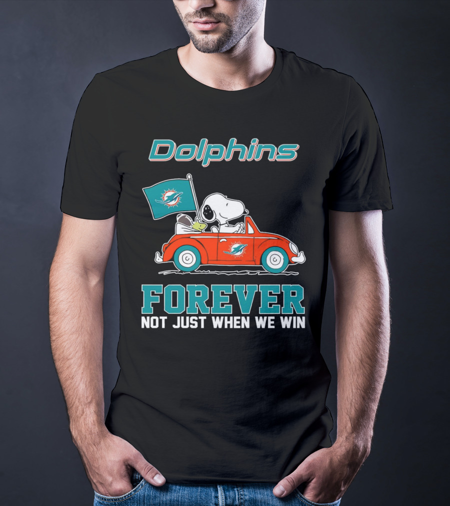 Dolphins Snoopy Forever Not Just When We Win T-Shirt