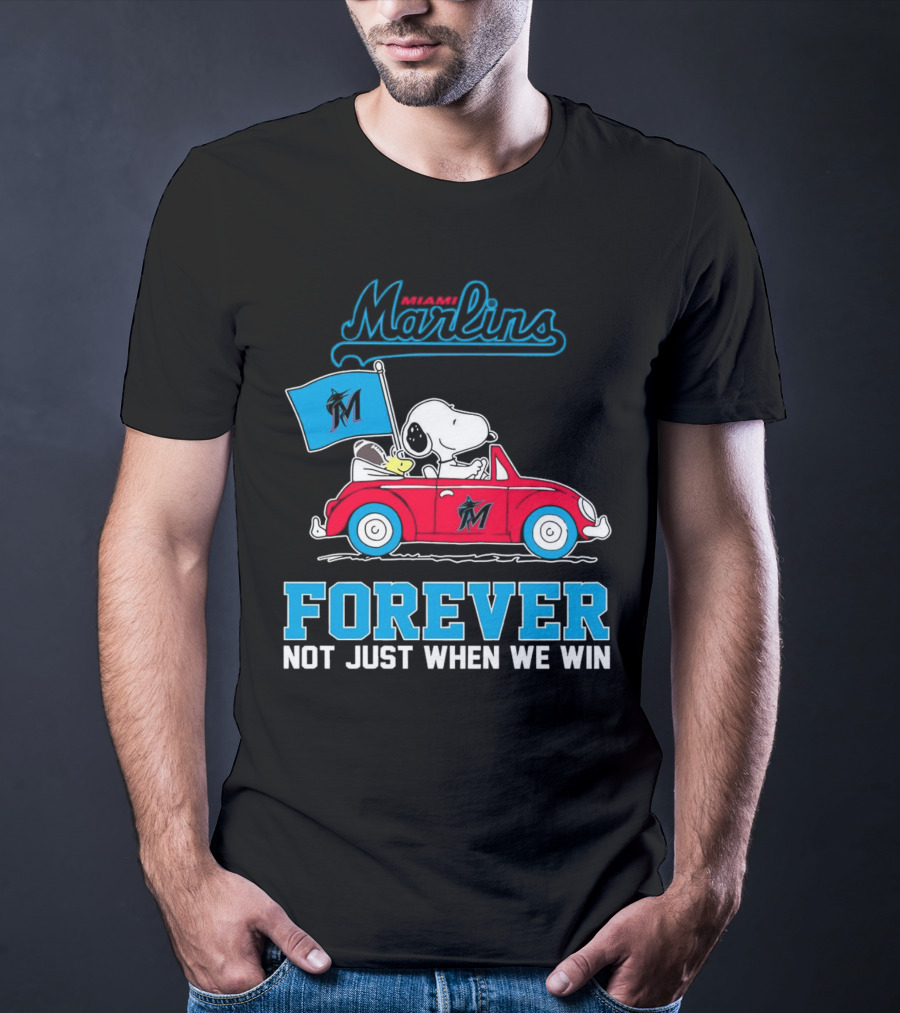 Snoopy Miami Marlins Forever Not Just When We Win T-Shirt