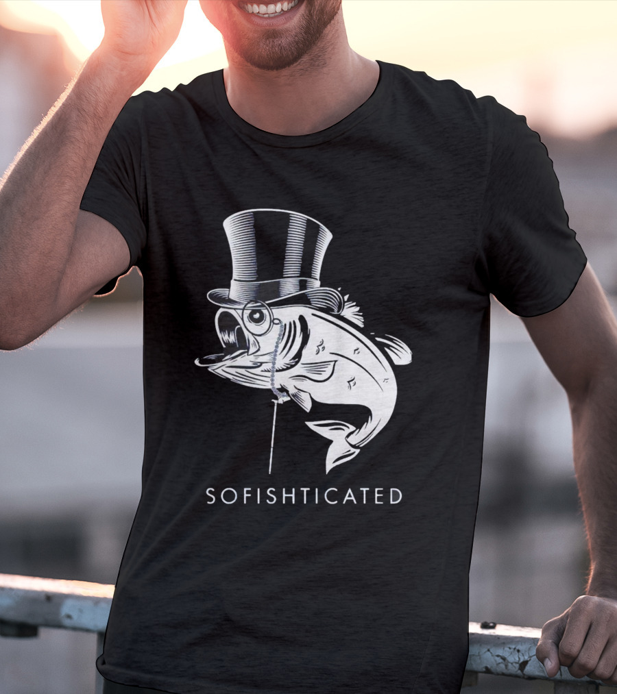 Sofishticated Fish In Top Hat And Monocle T-Shirt