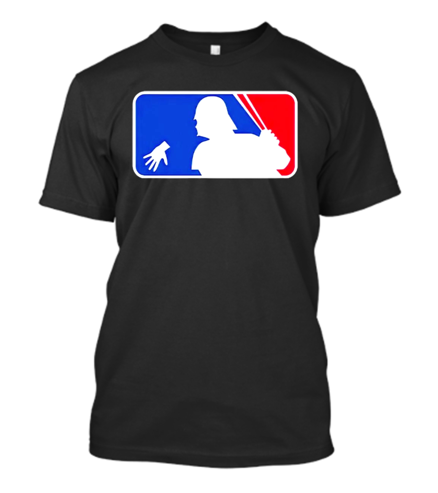 Darth Vader MLB Parody Silhouette With Baseball Bat And Hand T-Shirt