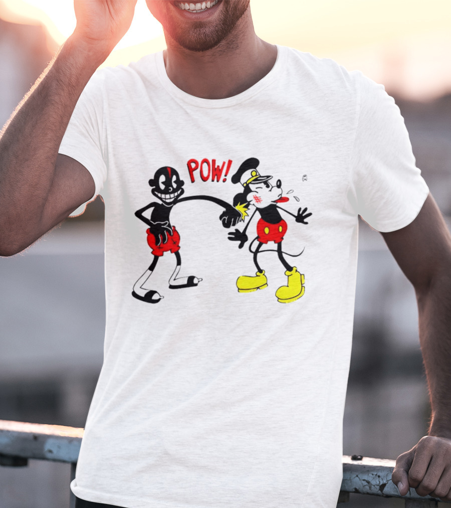 Lil Darkie Pow Punch Black And Red Character With Yellow Boots T-Shirt