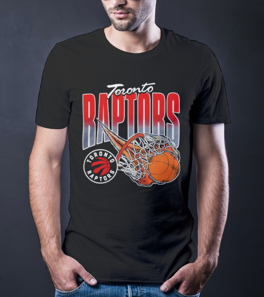 Toronto Raptors Basketball Flaming Net T-Shirt