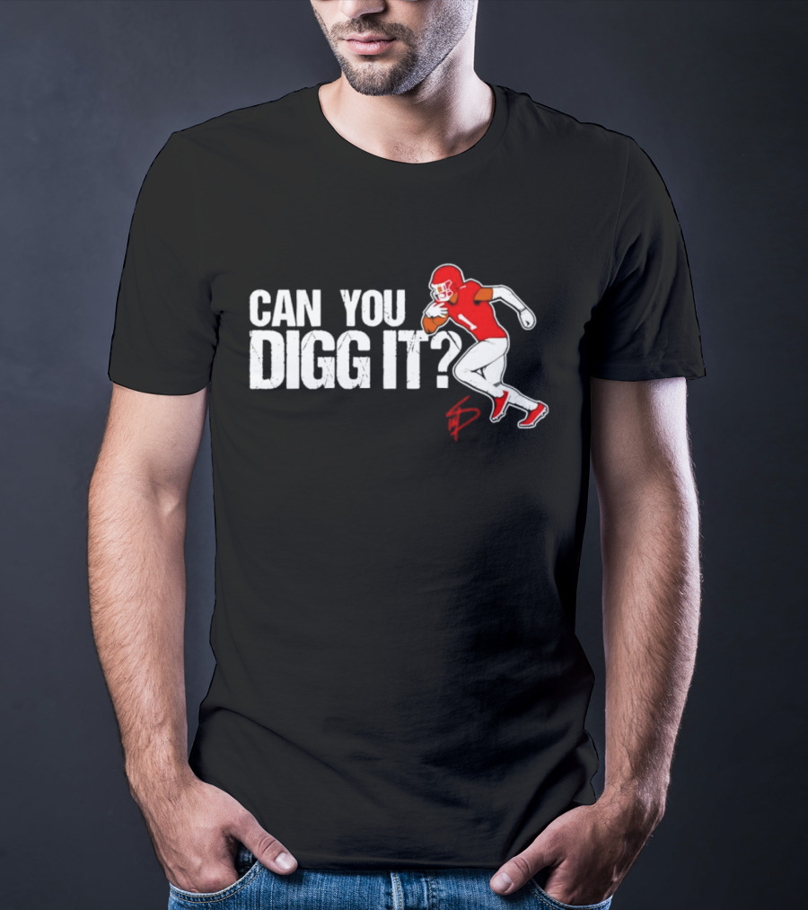 Can You Digg It Houston Football Stefon Diggs Player Running T-Shirt