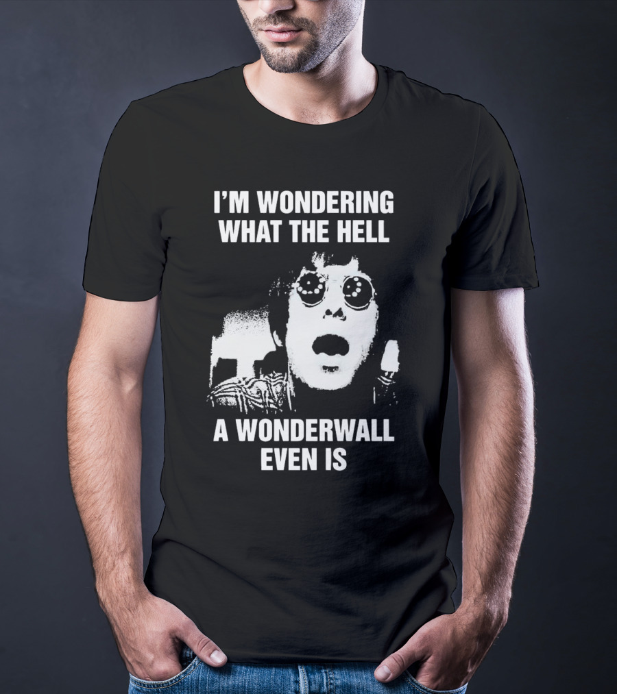 I’m Wondering What The Hell A Wonderwall Even Is Music Nostalgia Retro Sunglasses T-Shirt