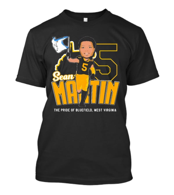 Sean Martin Number 5 The Pride Of Bluefield West Virginia Mountaineers Football T-Shirt