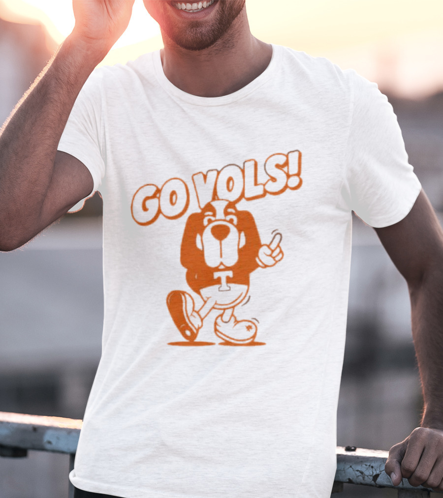 Smokey Tennessee Go Vols Mascot With Orange Dog And T T-Shirt